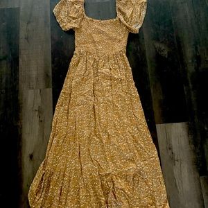 Square neck maxi dress